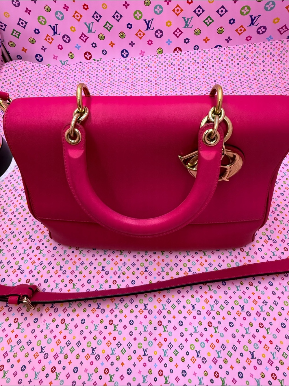 Christian Dior Diorissimo Flap Top Handle Satchel Bag - Picture 16 of 16